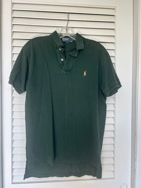 Polo by Ralph Lauren Dark Green Short-Sleeve Polo with Gold Pony